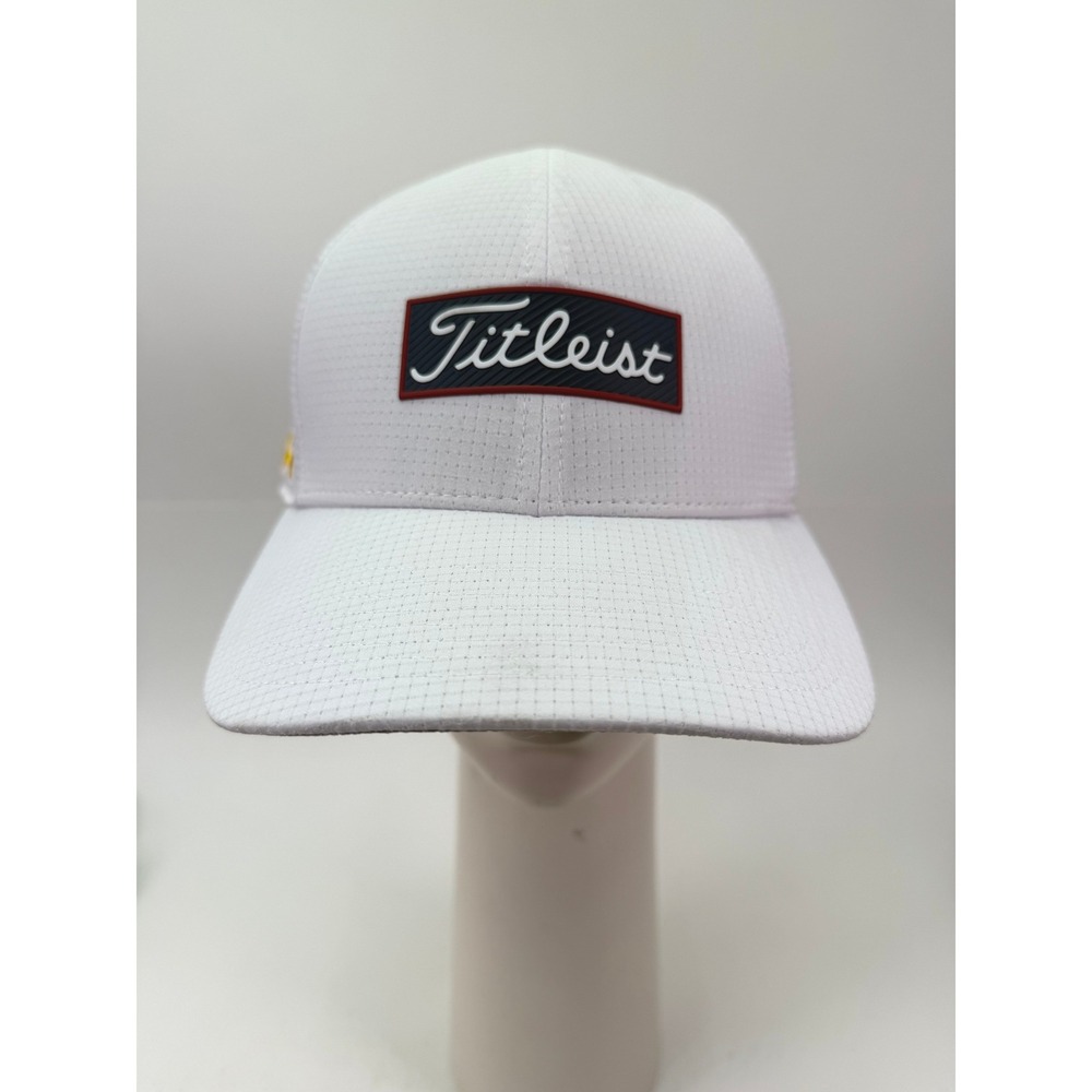 Titleist Golf Hat White Performance Mesh Snapback American Flag Est 1776 USA New